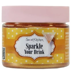 Glitterpulver, ätbart glitter för dryck, guld 10 gram