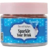 Glitterpulver, ätbart glitter för dryck, blå 10 gram