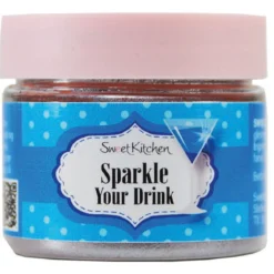 Glitterpulver, ätbart glitter för dryck, blå 10 gram