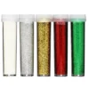 Glitter tillverkat av mer än 90% cellulosa, 5-pack à 7 gram i basfärger
