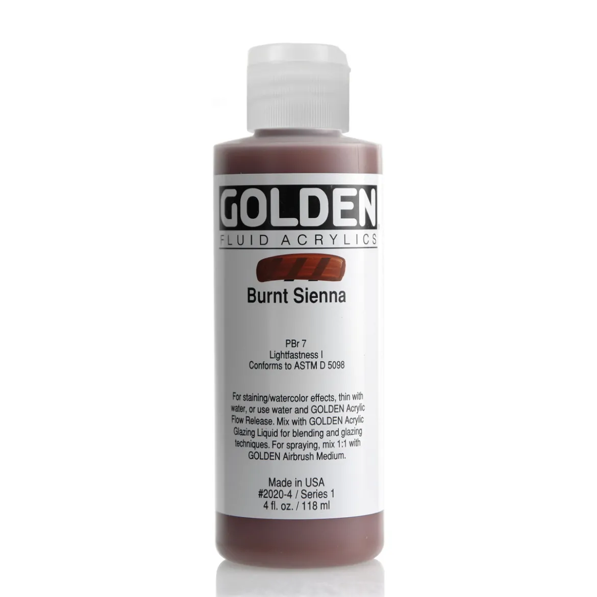 Golden Fluid Acrylics 118 ml - 2020 Burnt Sienna