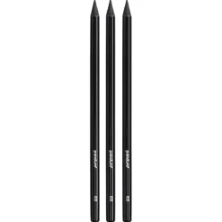 Grafitpennor 3-pack, solida skisspennor av grafit, hårdhetsgrad 6B