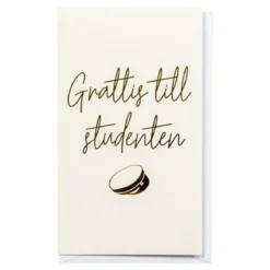 Gratulationskort studentkort "Grattis till studenten" 10×17 cm, inklusive vitt kuvert