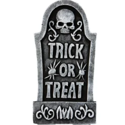 Gravsten med texten Trick or Treat – 59 cm hög