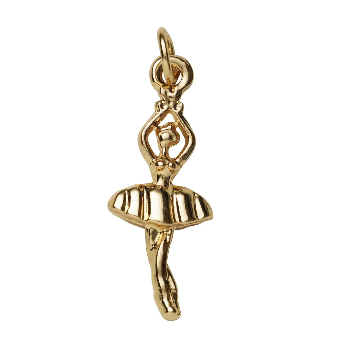 Guldfärgat hänge charm ballerina 9×23 mm