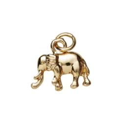 Guldfärgat hänge charm elefant 12,3×12,5 mm
