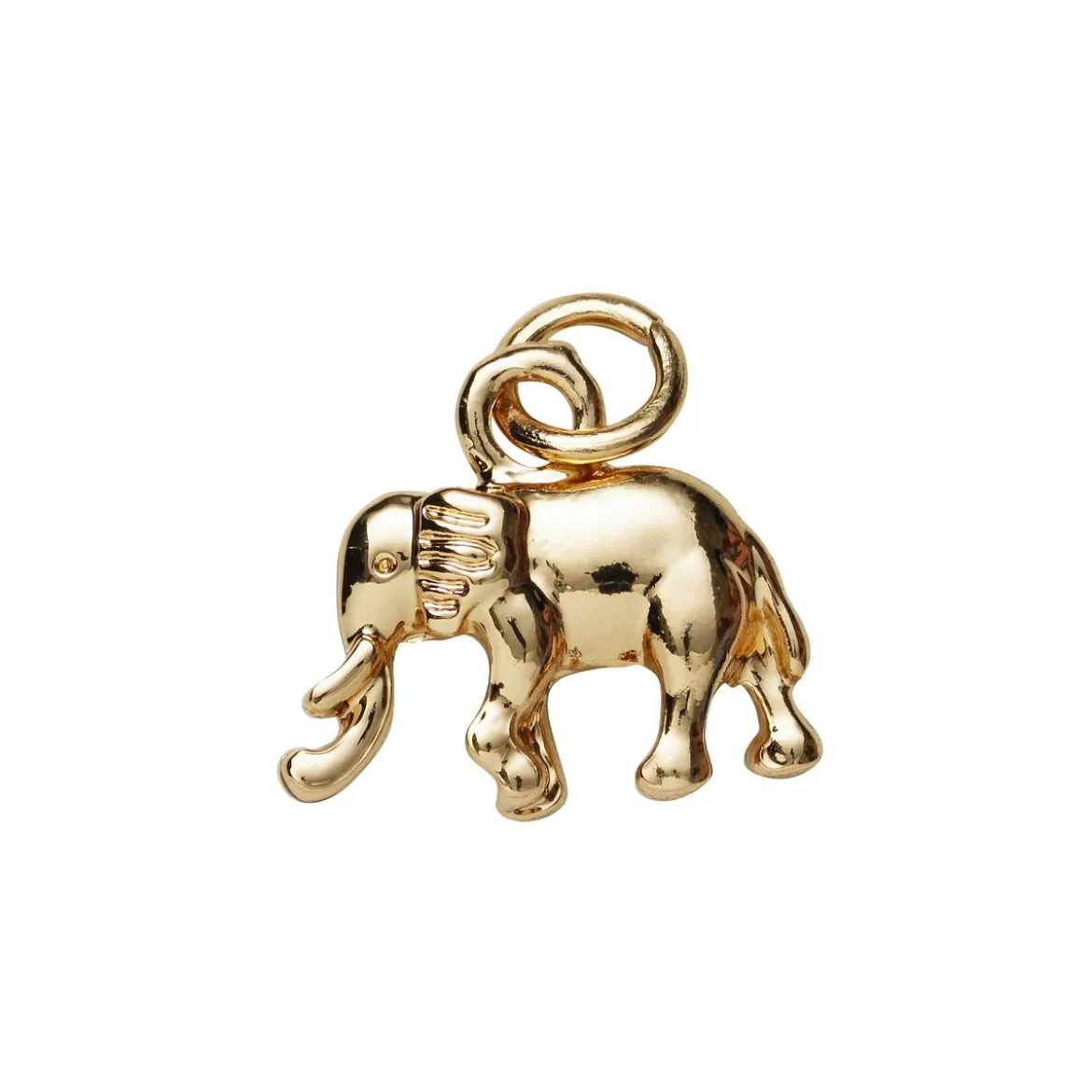 Guldfärgat hänge charm elefant 12,3×12,5 mm