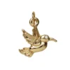 Guldfärgat hänge charm fågel 13,7×14,8 mm