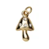 Guldfärgat hänge charm svamp 10×9,6×5,8 mm