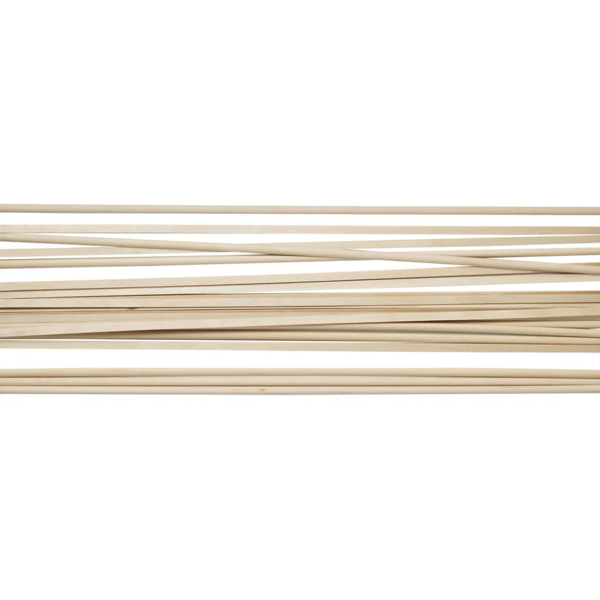 20 halva rundstavar – längd 50 cm, bredd 6 mm, djup 3 mm