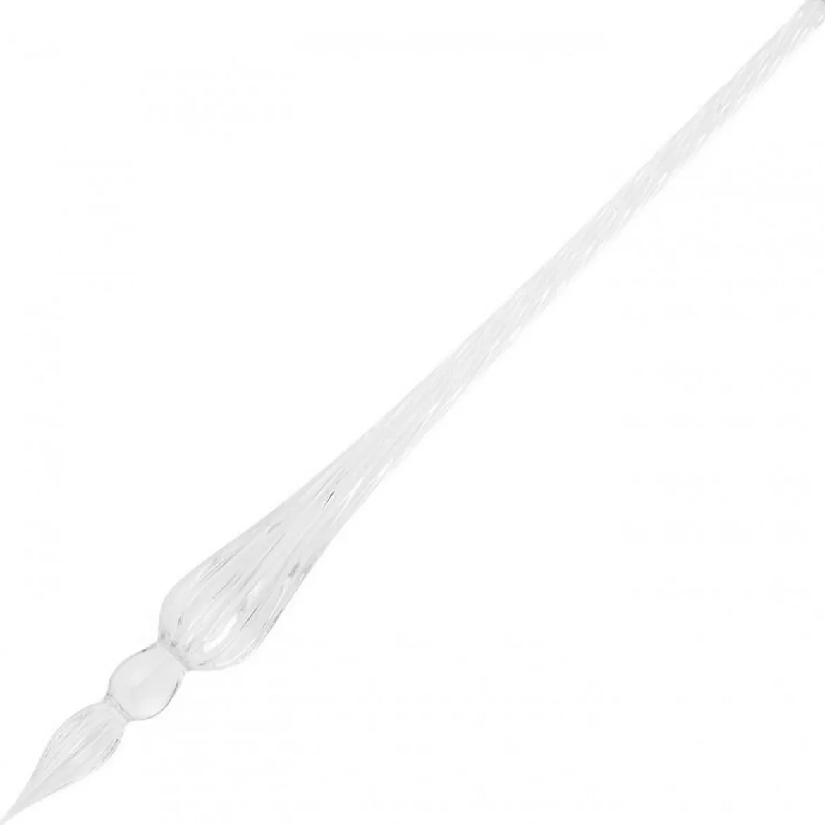 Handgjord kalligrafipenna, tillverkad av glas. Längd 18 cm
