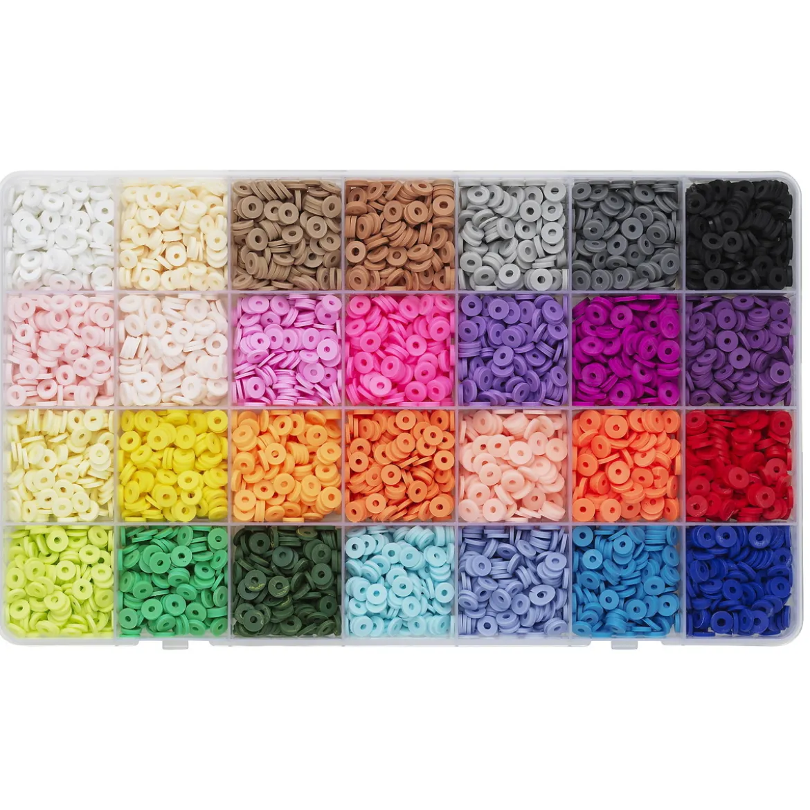 Heishi beads megamix – 5600 (Ø6 mm) heishi-pärlor i 28 olika färger