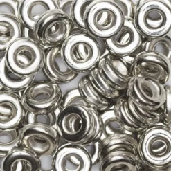 Heishi-pärlor i rör – silvermetallic heishis, Ø6 mm (hårda)