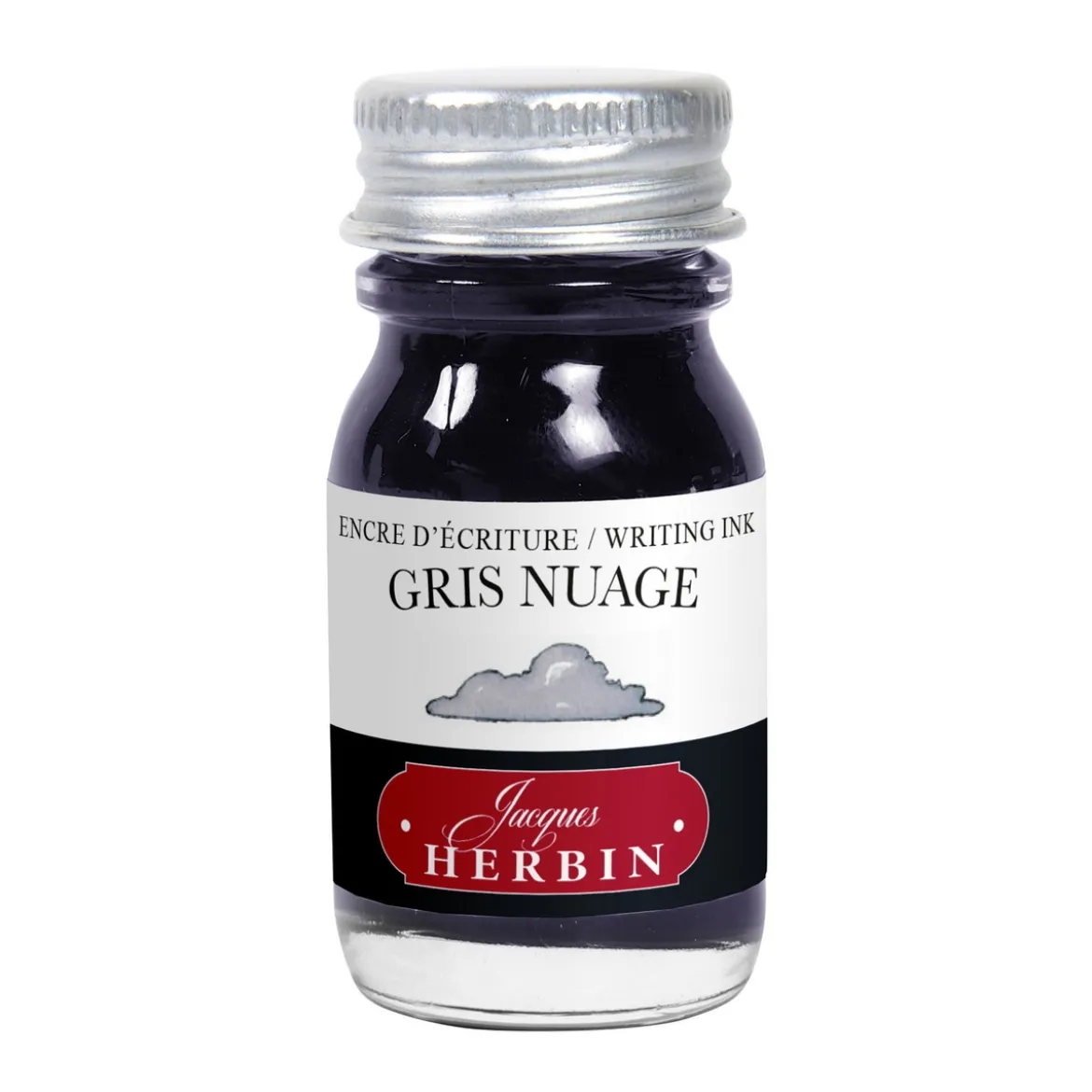Herbin Fountain Ink 10 ml, bläck för reservoarpennor – grå / gris nuage