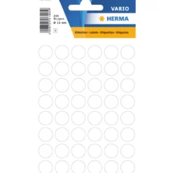 Herma Etikett vit Ø13mm 240p