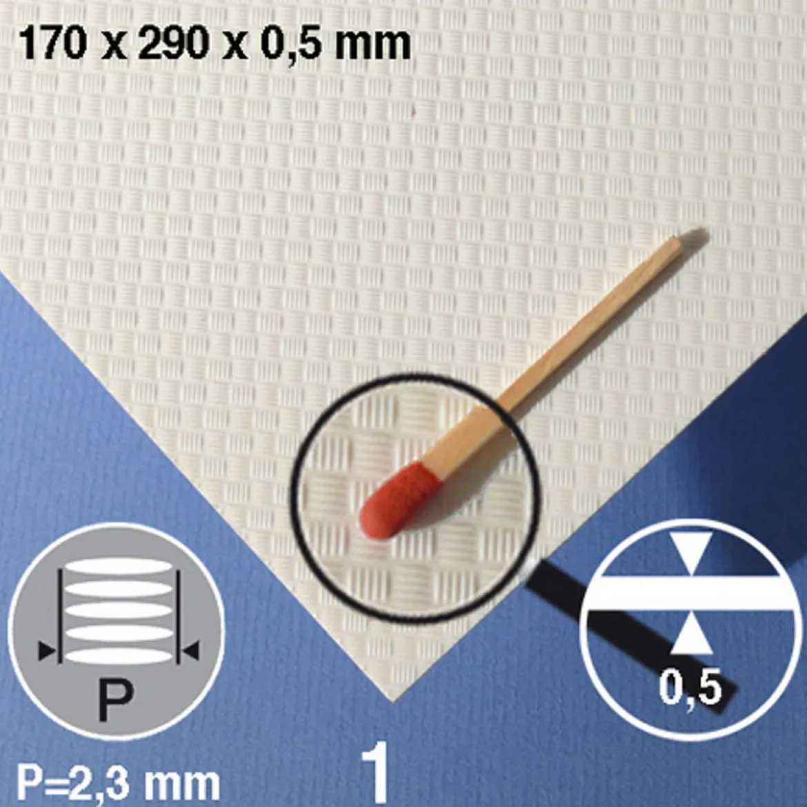Hermoli ark strukturerat 2,3mm