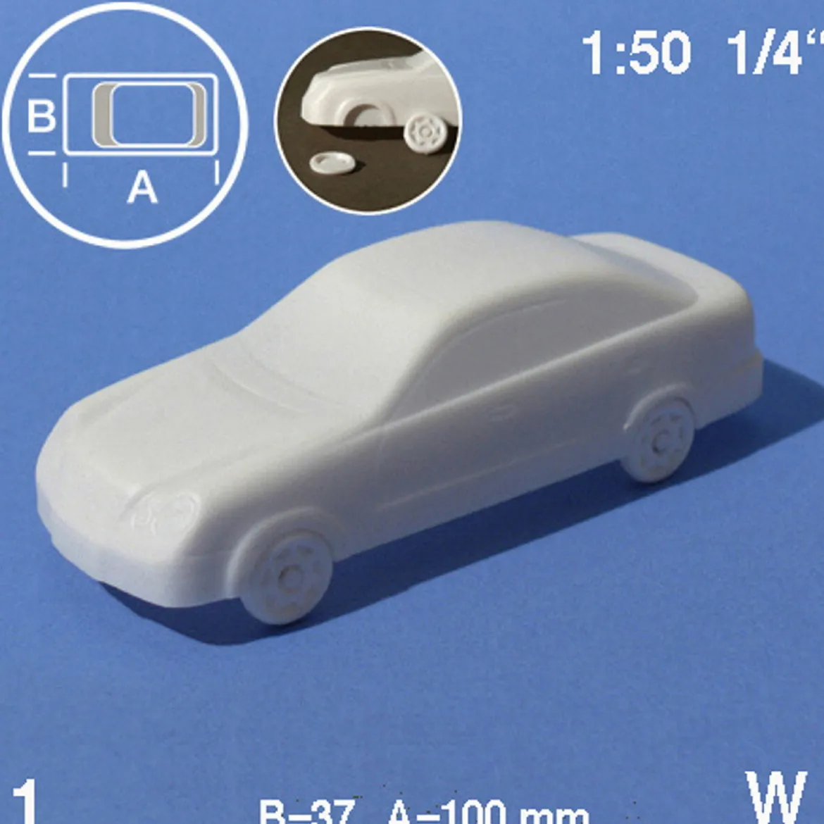 Hermoli bil typ Sedan 1:50