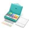 HIMI Gouache Twin Cup Kit, 48 jelly gouache-färger, 3 penslar och palett