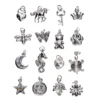 Hängen charms i silverfärg 16 st – smiley, enhörning, hjärta m.m.