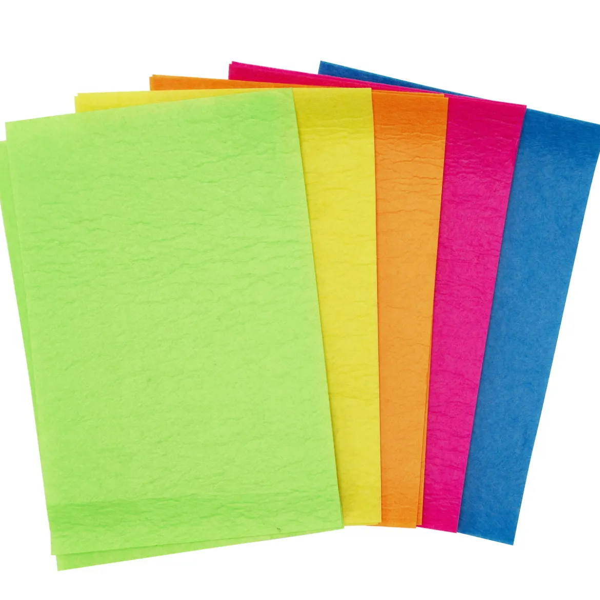 Hobbyfilt 20×30 cm, 10 filtbitar i neonfärger, 2 av varje färg