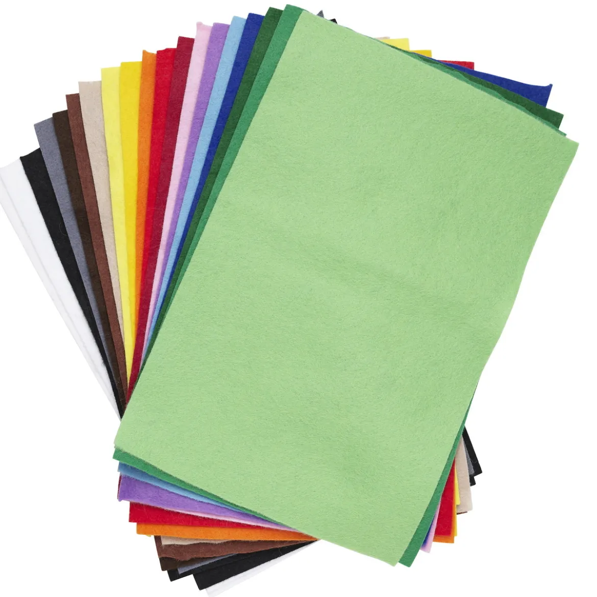 Hobbyfilt 20×30 cm, 20 st. – vitt, svart och allt däremellan