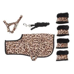 Hobby Pony – komplett utstyrsel med täcke, skor och tillbehör i detaljerat leopardmönster!