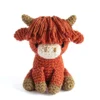 Hooked DIY-kit Cow Aidan, virka en söt amigurumi ko, längd 18 cm