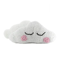 Hooked DIY-kit Dream cloud, virka en söt liten molnkudde, 45×25 cm