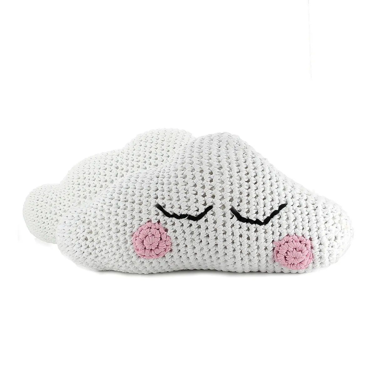 Hooked DIY-kit Dream cloud, virka en söt liten molnkudde, 45×25 cm