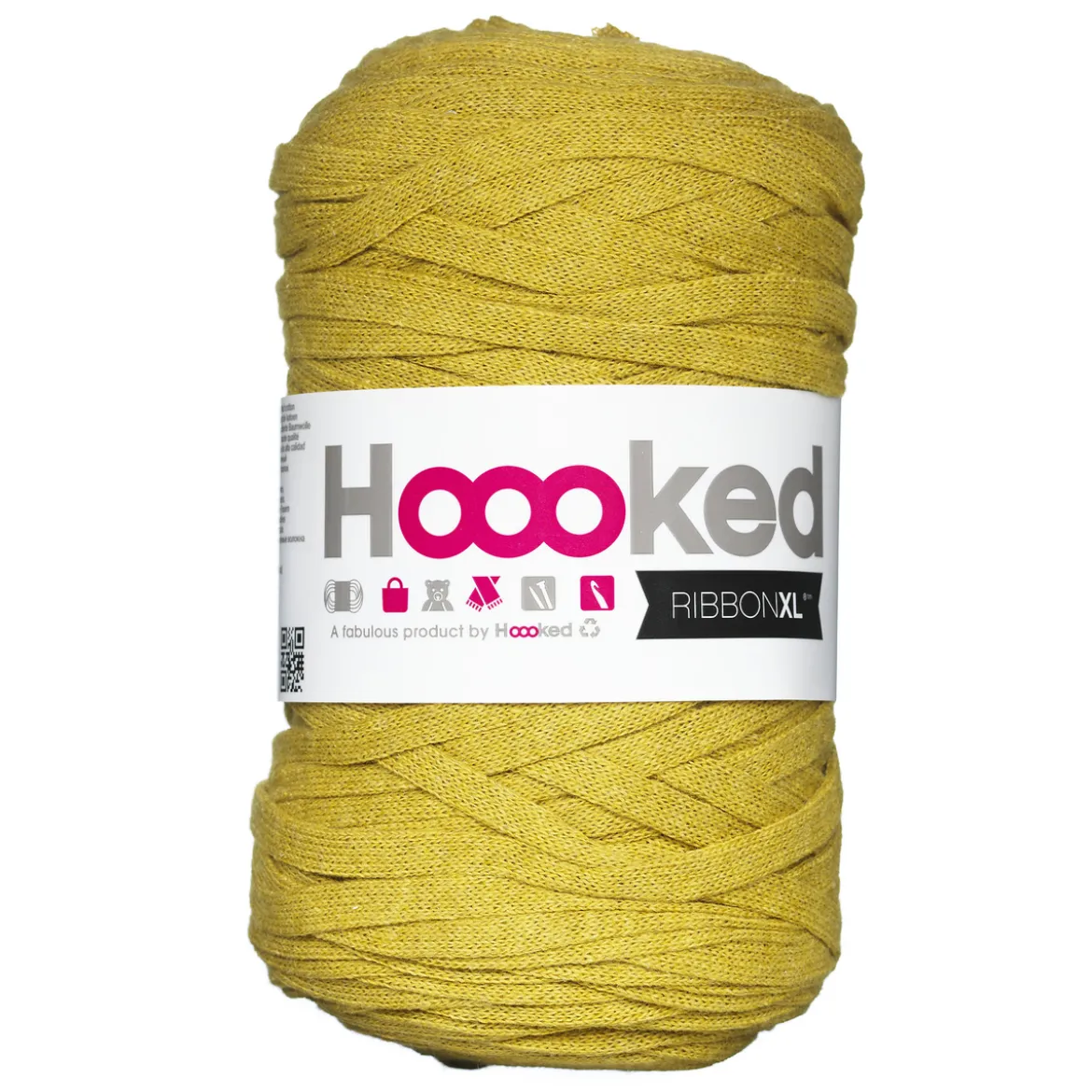 Hooked Ribbon XL garn 250g limegrön – RXLSP5 Spicy Ocre