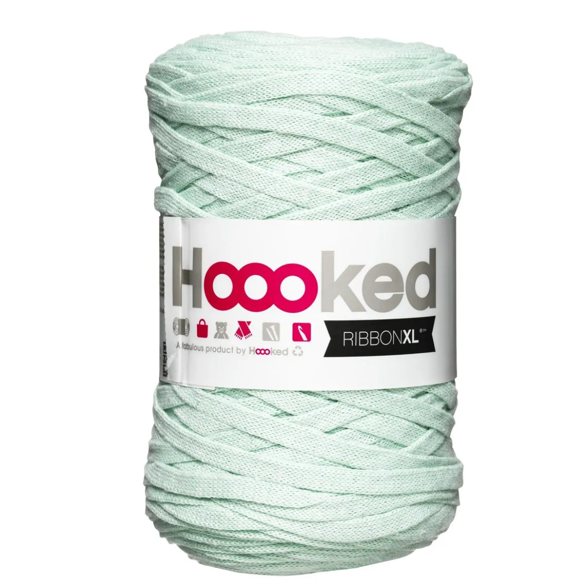 Hooked Ribbon XL garn 250g mint – RXL46 Early dew