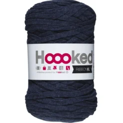 Hooked Ribbon XL garn 250g mörk jeansblå – RXLSP8 Riverside jeans