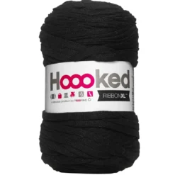 Hooked Ribbon XL garn 250g svart – RXL26 Black