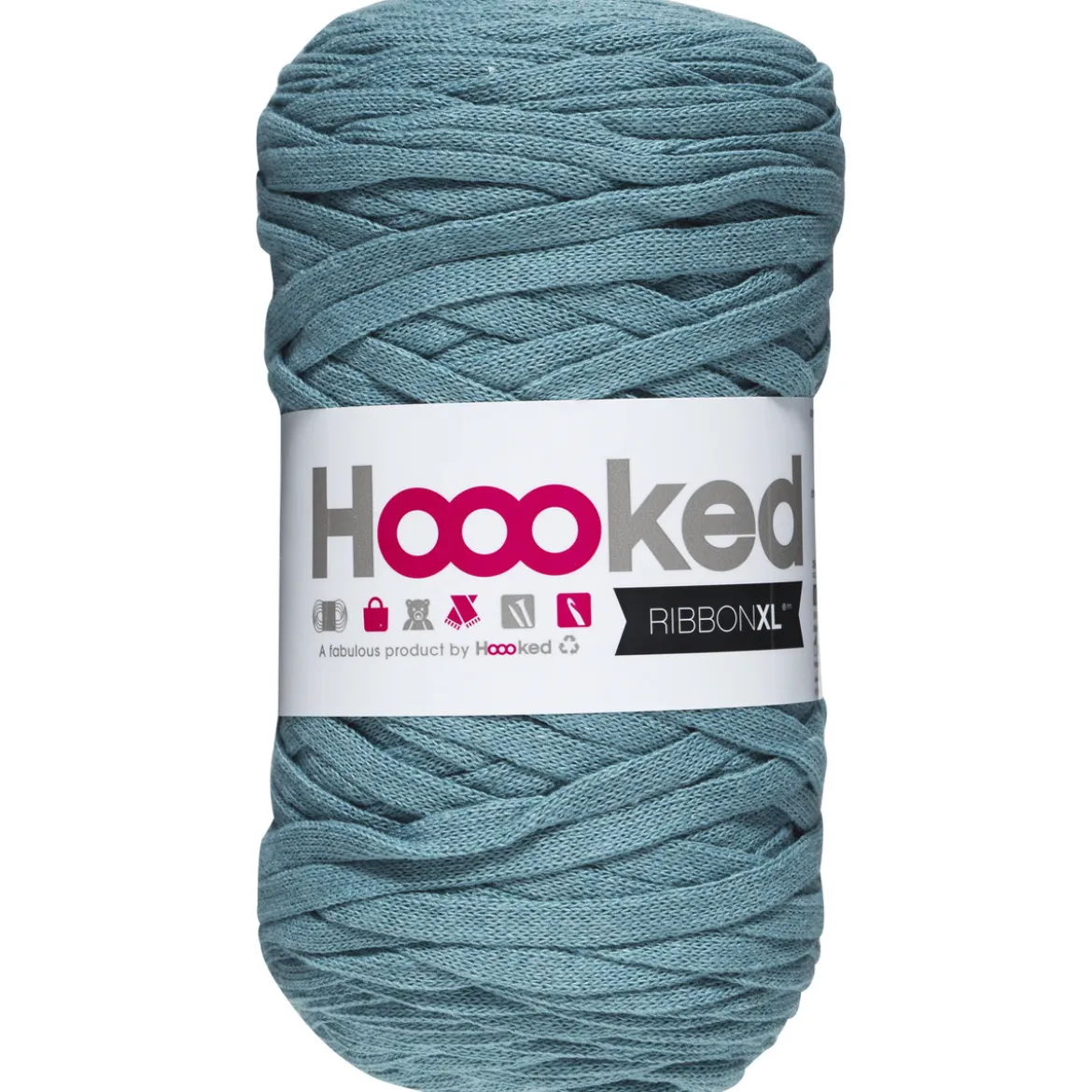 Hooked Ribbon XL garn 250g turkosgrön – RXLSP9 Emerald splash