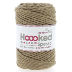 Hoooked Spesso Eco Barbante Chunky Cotton by Panduro Yarn – 500g brun, Teak S1110
