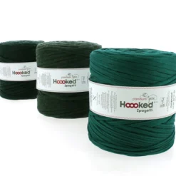 Hoooked Zpagetti Medium trikågarn 900 g mörkgrön – Dark Green shades ZP005-25, pris per styck