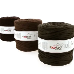 Hoooked Zpagetti Medium trikågarn 900 g brun – Brown shades, pris per styck