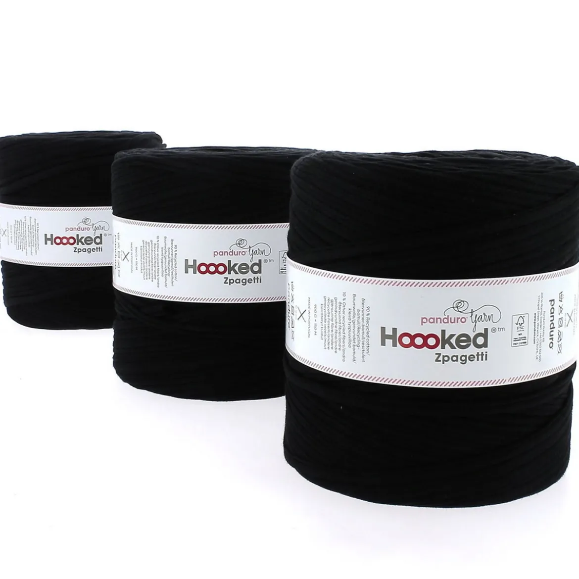 Hoooked Zpagetti Medium trikågarn 450 g brun – Brown shades, pris per styck
