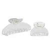 Hårklämmor av transparent plast 2-pack – Längd 10,5 & 5,5 cm