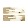 Hårspännen av guldfärgad metall, droppformade 2-pack. 7,8×2,5 cm