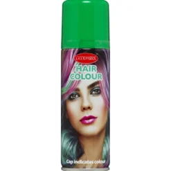 Hårspray grön 125 ml – färga håret till fest, maskerad och utklädnad!
