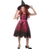 Häxklänning utklädnad halloween, strl. 122–134, för barn 7–9 år