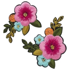 Iron-on blommor med pärlor – liten