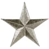 Iron-on stjärna, silverfärgad 7x7 cm