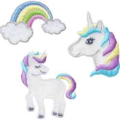 Iron-on Unicorn kombo 3p