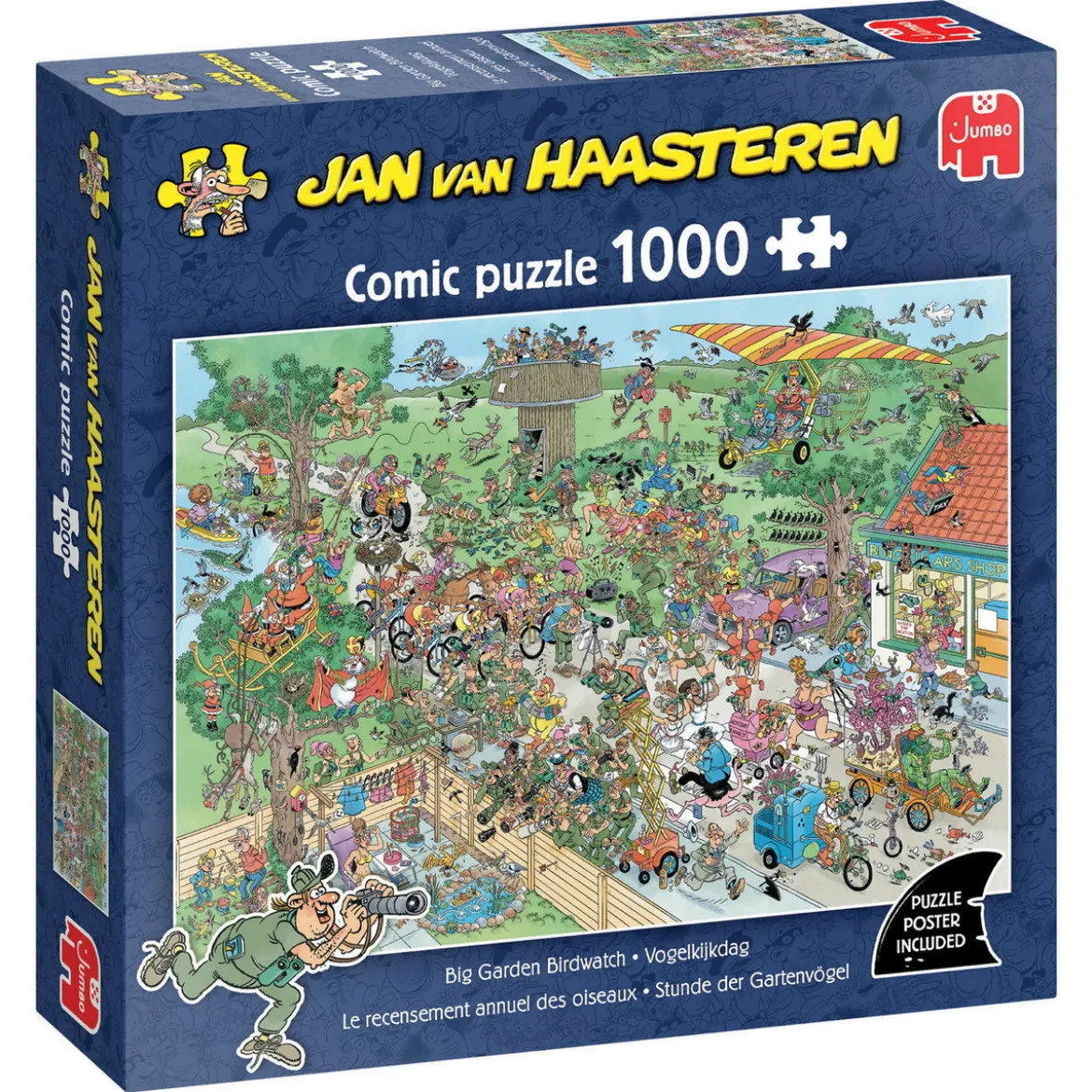 Jan van Haasteren pussel Big Garden Birdwatch, 1000 bitar, 68×49 cm