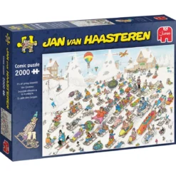 Jan van Haasteren pussel – It’s all going downhill! XL-version, 2000 bitar, 98×68 cm