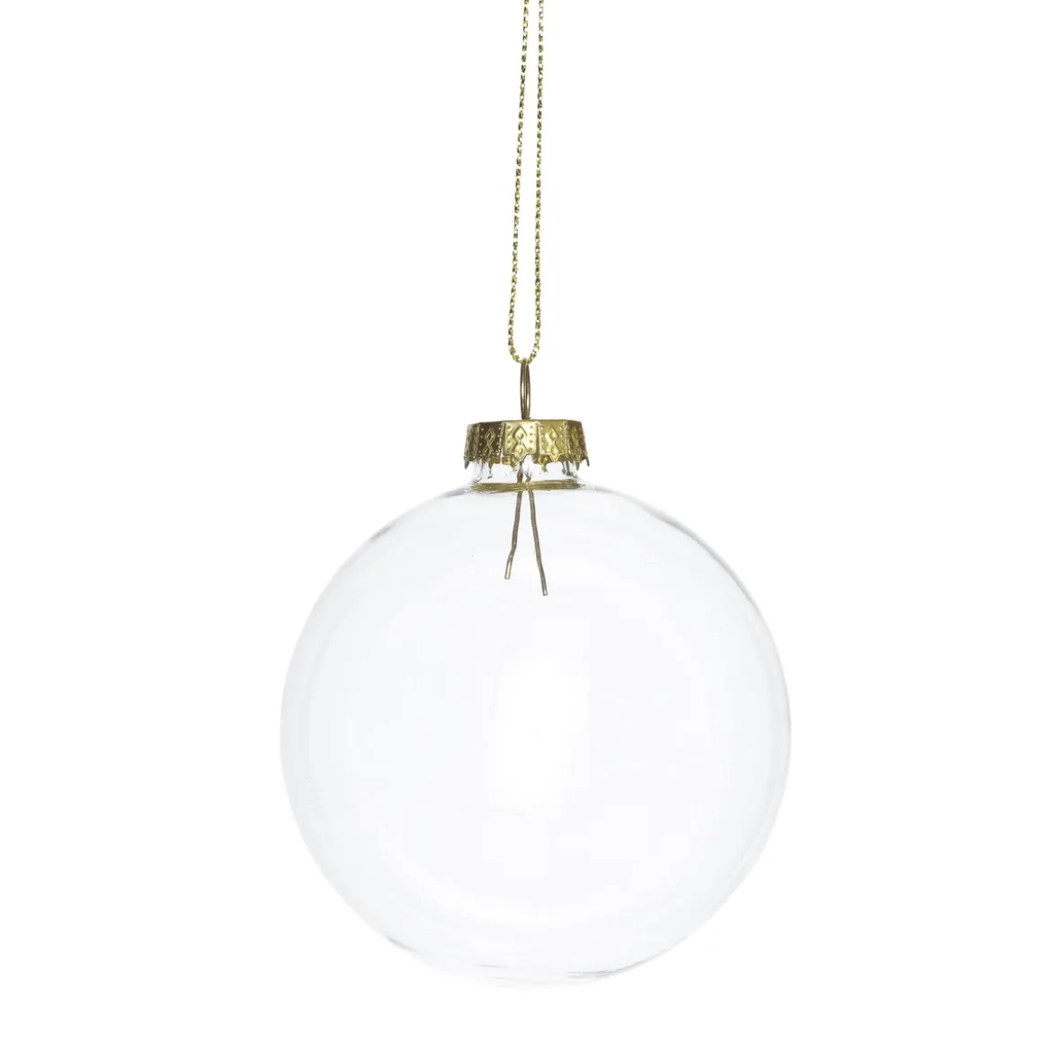 Julgranskulor, runda julkulor av glas, 4 st. Ø8 cm