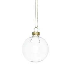 Julgranskulor, runda julkulor av glas, 6 st. Ø6 cm
