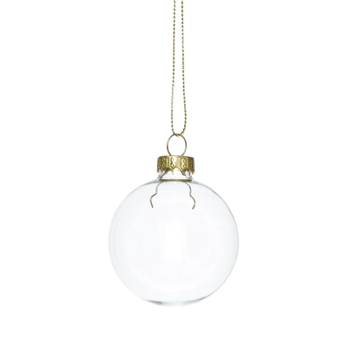 Julgranskulor, runda julkulor av glas, 6 st. Ø6 cm